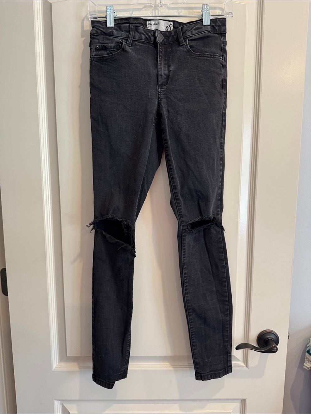 Garage Black Ripped Skinny Jeans